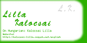 lilla kalocsai business card